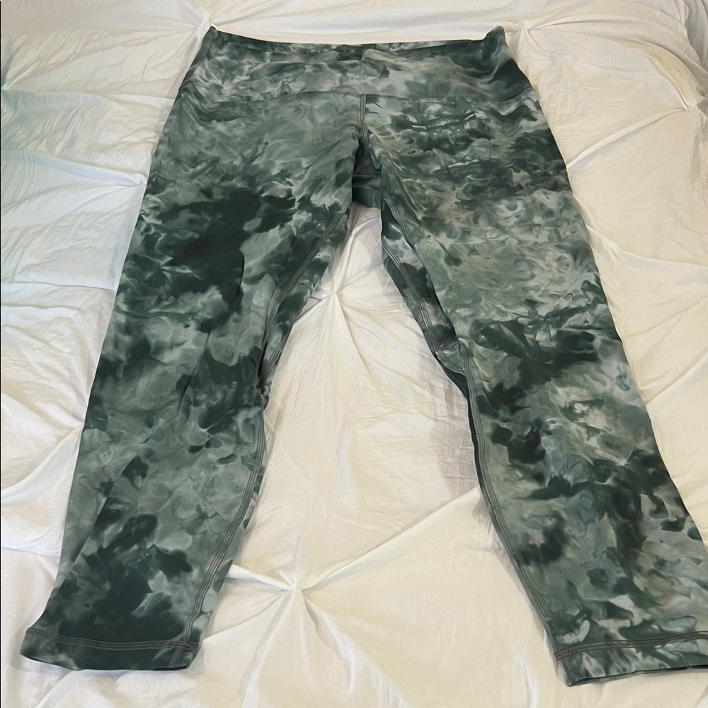 lululemon athletica Green Tie-Dyed Align Leggings
